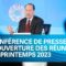 Conférence de presse inaugurale des Réunions de printemps 2023 avec le président David Malpass