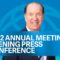 2022 Annual Meetings Opening Press Conference | World Bank Group President David Malpass