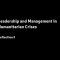 Leadership and Management in Humanitarian Crises, Reflection II