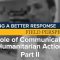 BBR Field Perspectives | The Role of Communication in Humanitarian Action, Part II